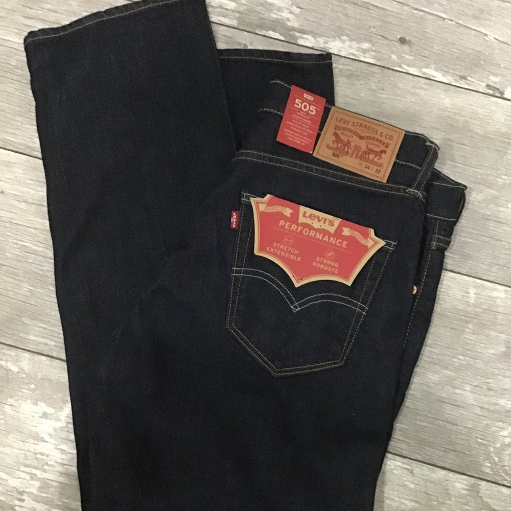 NWT LEVI'S 505 Performance 34 X 32 / Stretch & Strong